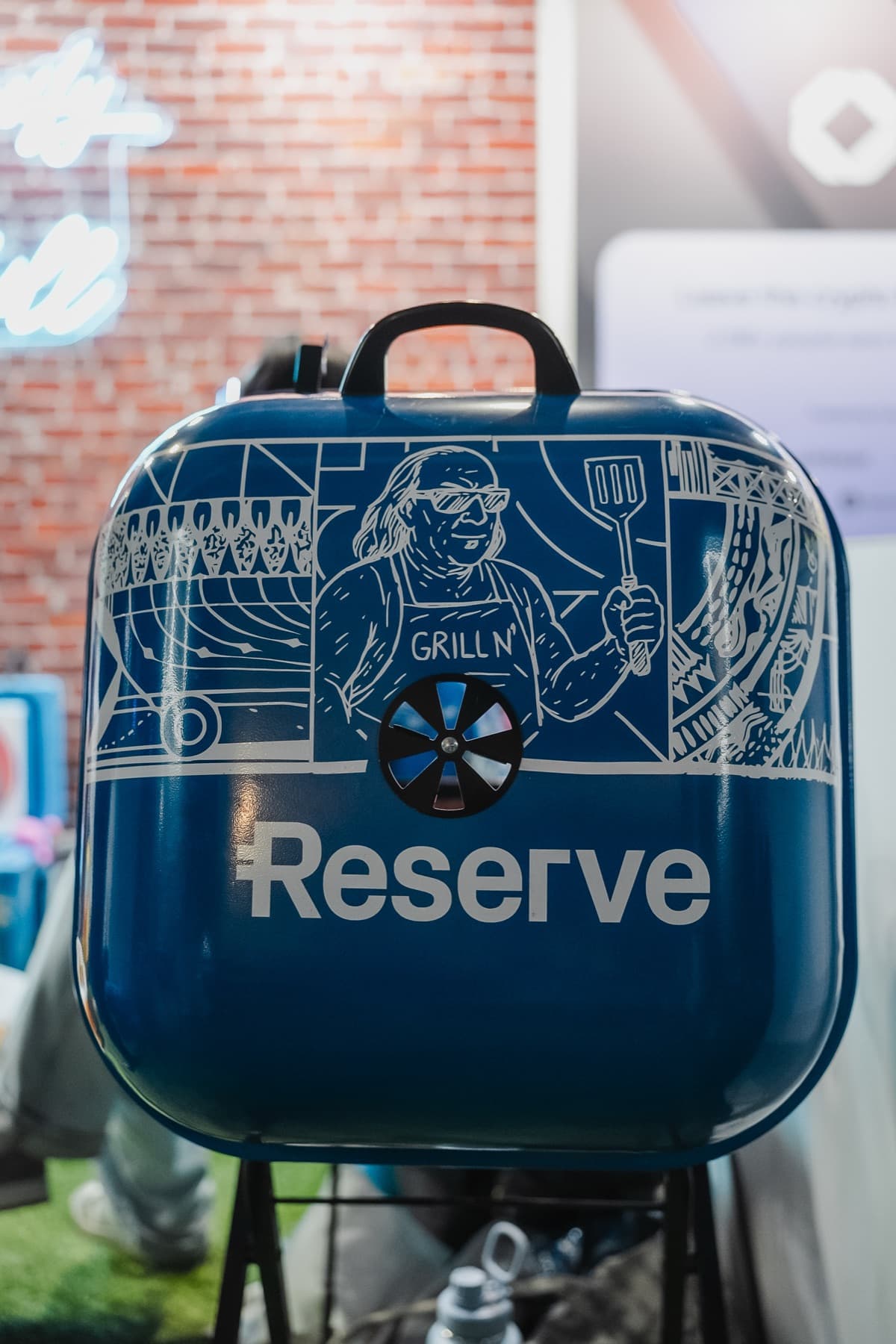 Custom grill for the Reserve booth, Consensus Toronto